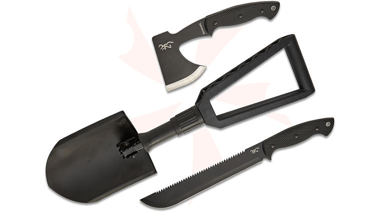 Browning 2025 SHOT Show 3pc Camp Combo Set, Black Polymer Handles, Nylon Sheaths