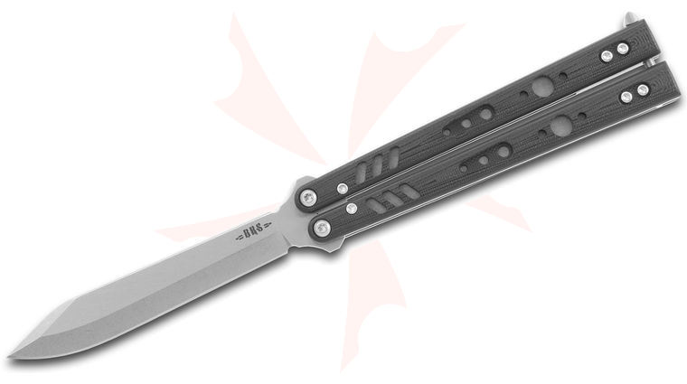 BRS Bladerunners Systems Standard Replicant Balisong Butterfly 4.55 inch 154CM Alt Blade, Black G10 Handles