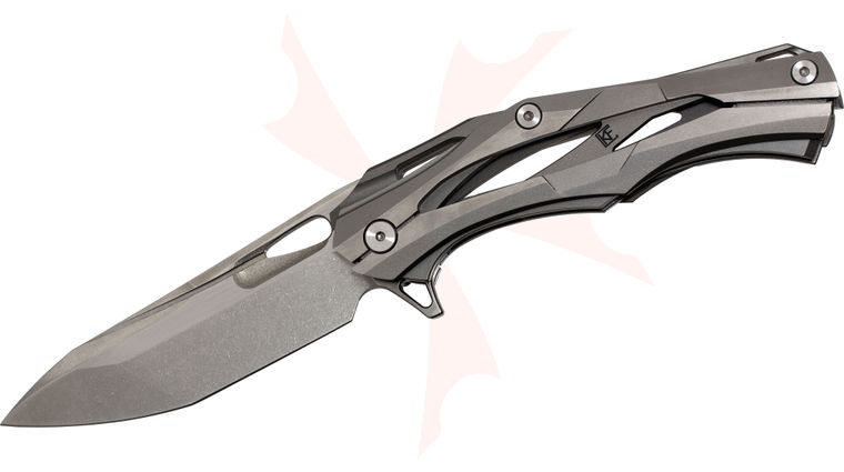 Custom Knife Factory Alexey Konygin Decepticon 1 Folding 4 inch S35VN Plain Blade, Titanium Handles