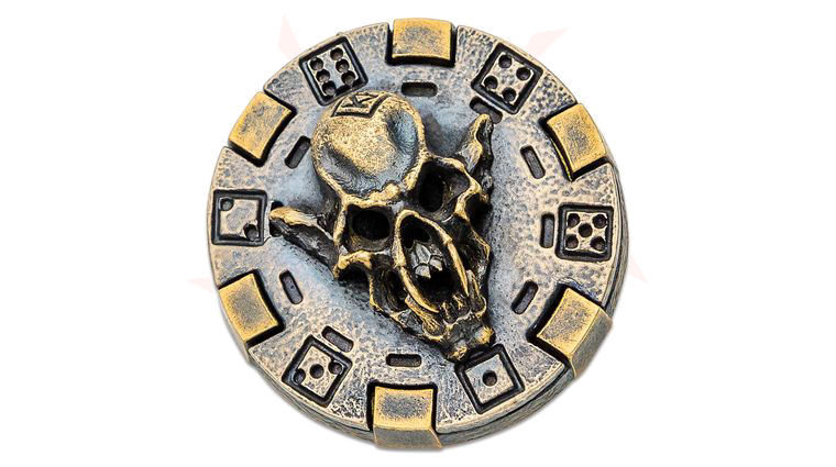 Custom Knife Factory Merzost Raz Coin, Bronze and White Metal