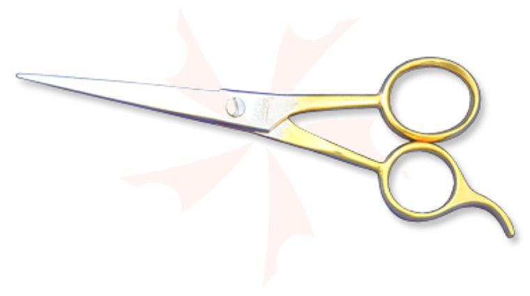 Camila 5 inch Moustache (Mustache) Shears w/ Gold Plated Handle