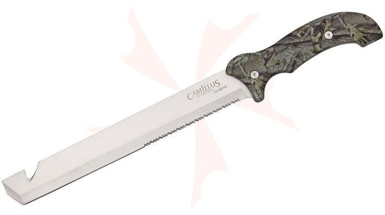 Camillus Carnivore 12 inch Titanium Bonded Fixed Blade Knife with Camo Handles