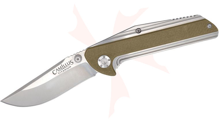 Camillus 19195 Sevens Desert Tan Folder 3 inch Blade, G10 Tan Accented Handle