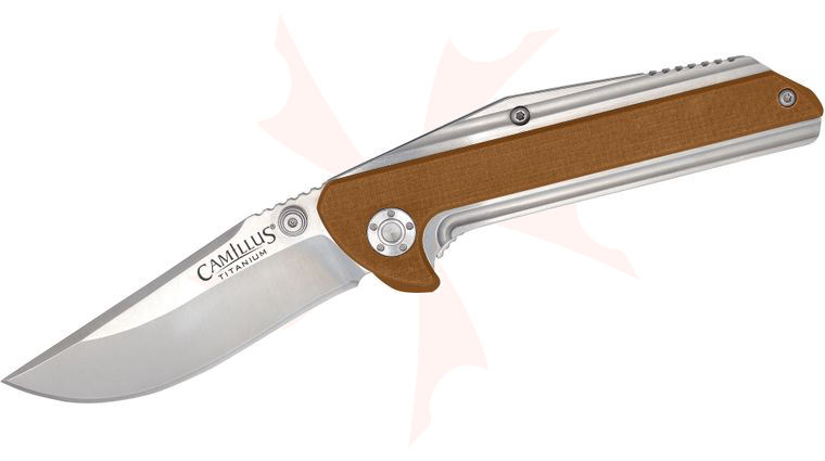 Camillus 19196 Sevens Coyote Brown Folder 3 inch Blade, G10 Brown Accented Handle