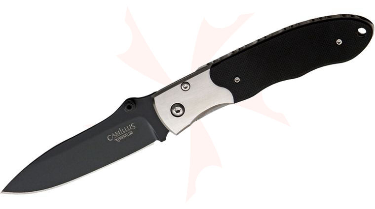 Camillus 6.75 inch Carbonitride Titanium Folding Knife VG10 Blade, G10 and Stainless Steel Handles