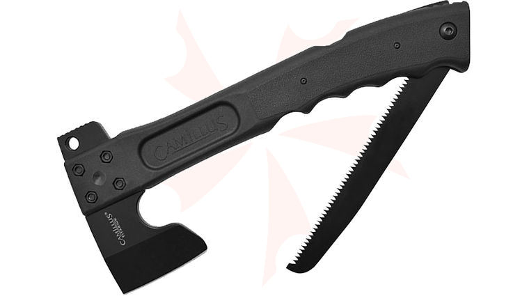 Camillus 19142 3-In-1 Camillus CAMTRAX Camp Axe 2.75 inch Blade, Glass Filled Nylon Handle with Folding Saw