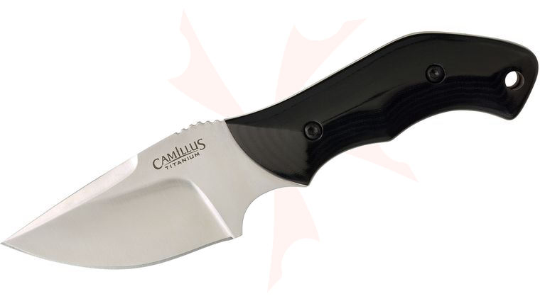 Camillus 19218 HT-7 Fixed 3.5 inch Titanium Bonded Stainless Blade, Black Micarta Handle, Nylon Sheath