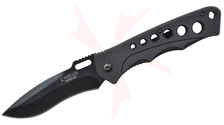Camillus 19302 Rage Folding Knife 3 inch Drop Point Blade, Glass-Filled Nylon Handles