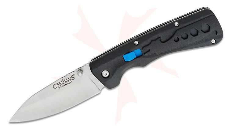Camillus Inject Folding Knife 3.5 inch Satin Drop Point Blade, Black GFN Handles, Handle-Stored Multi-Tools