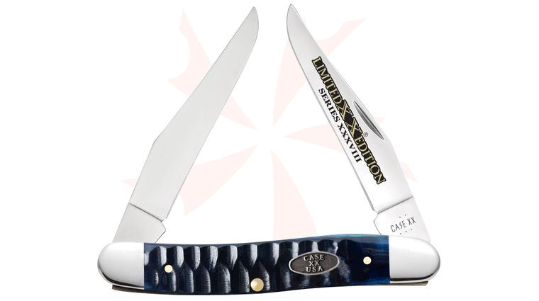 Case Limited XX Edition Gator Jig Ocean Blue Bone Muskrat Pocket Knife 3.88 inch Closed (MUSKRAT SS)