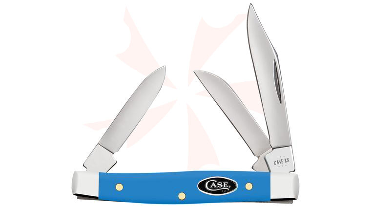 Case Light Blue Synthetic Small Stockman Pocket Knife 2.63 inch Closed (4333 SS)