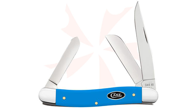Case Light Blue Synthetic Medium Stockman Pocket Knife 3.63 inch Closed (4318 SS)