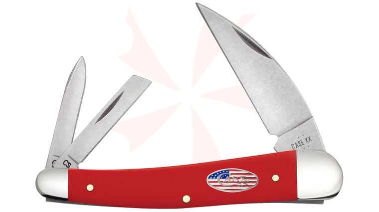 Case American Workman Red Synthetic Seahorse Whittler Pocket Knife 4 inch Closed (4355WH CS)