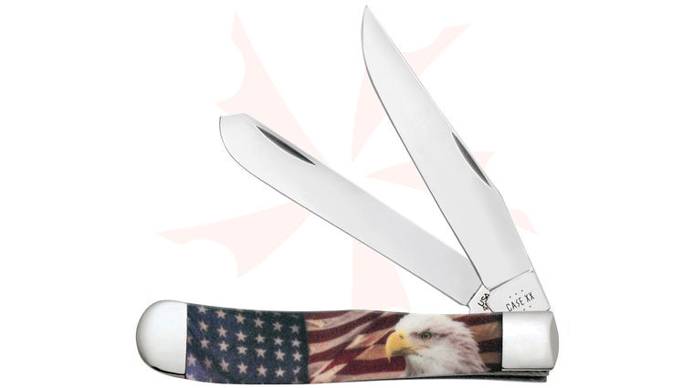 Case Patriotic Color Infusion Trapper Pocket Knife 4.13 inch Closed (4254 SS)