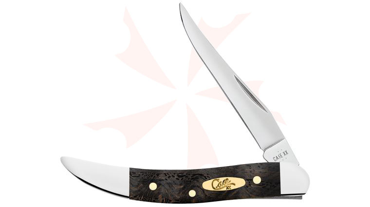 Case Smooth Black Curly Oak Small Texas Toothpick Pocket Knife 3 inch Closed (710096 SS)