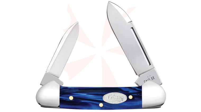 Case Smooth Blue Pearl Kirinite Baby Butterbean 2.75 inch Closed (102132 SS)
