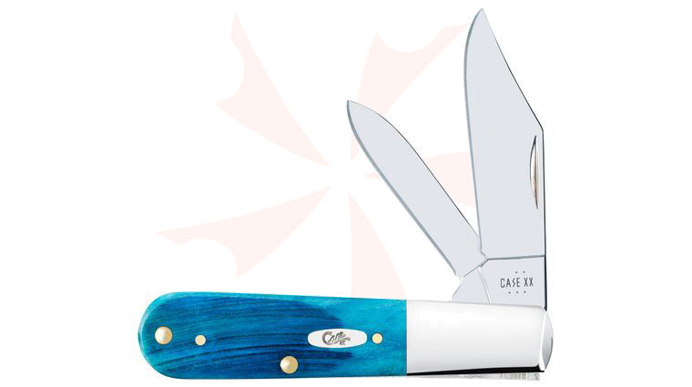 Case Sawcut Jigged Caribbean Blue Bone Barlow Pocket Knife 3.38 inch Closed (62009 1/2 SS)