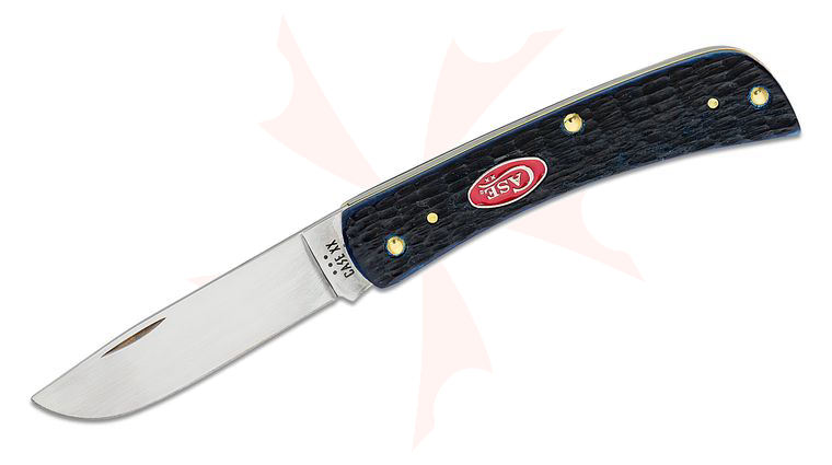 Case Rogers Jig Navy Blue Bone Sod Buster Jr. 3.63 inch Closed (6137 SS)