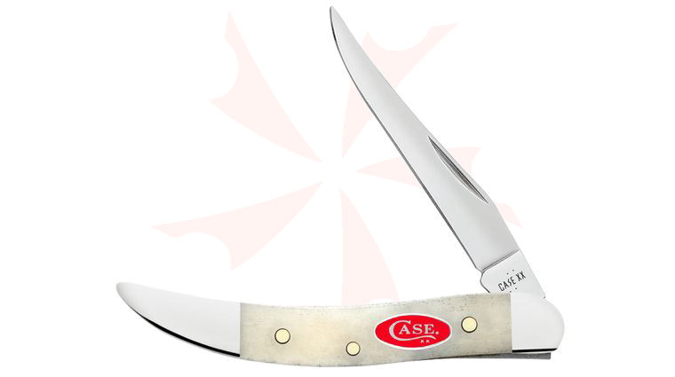 Case Smooth Natural Bone Small Texas Toothpick Pocket Knife 3 inch Closed (610096 SS)