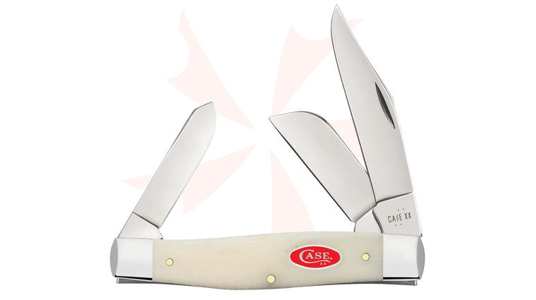 Case Smooth Natural Bone Large Stockman Pocket Knife 4.25 inch Closed (6375 SS)