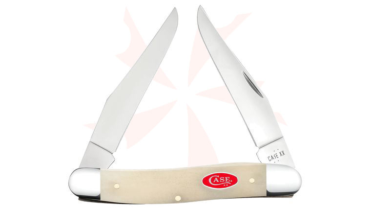 Case Smooth Natural Bone Muskrat Pocket Knife 3.88 inch Closed (MUSKRAT SS)