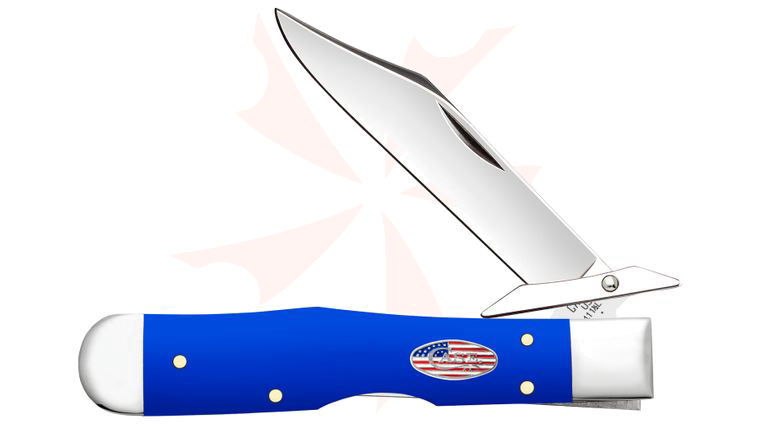 Case Smooth Royal Blue Synthetic Cheetah Cub Pocket Knife 3.5 inch Closed (411 1/2L SS)