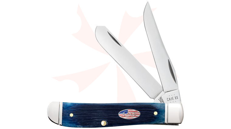 Case 2024 SHOT Show Exclusive Barnboard Jig Navy Blue Bone Mini Trapper 3.5 inch Closed (6207 SS)