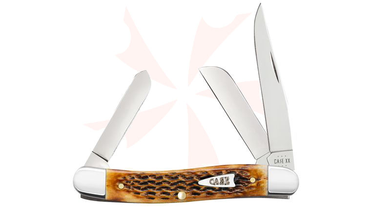 Case 2024 SHOT Show Exclusive Rogers Corn Cob Jig Burnt Amber Bone Medium Stockman Pocket Knife 3.63 inch Closed (6318 SS)