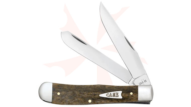 Case 2026 SHOT Show Smooth Olive Green Bone Trapper Pocket Knife 4.13 inch Closed w/ Gift Tin (6254 SS)