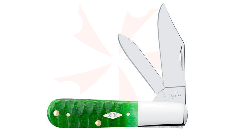 Case Gator Jig Bright Green Bone Barlow Pocket Knife 3.38 inch Closed (62009 1/2 SS)