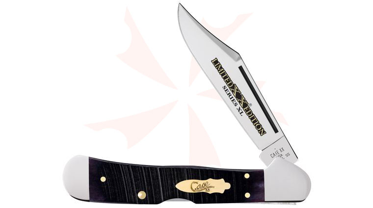 Case Limited Edition XX Series XL Sawcut Jig Purple Bone CopperLock Pocket Knife 4.25 inch Closed (61549L SS)