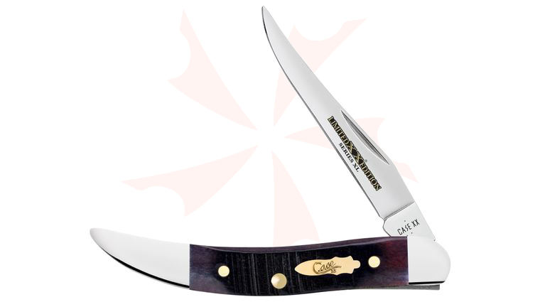 Case Limited Edition XX Series XL Sawcut Jig Purple Bone Small Texas Toothpick Pocket Knife 3 inch Closed (610096 SS)