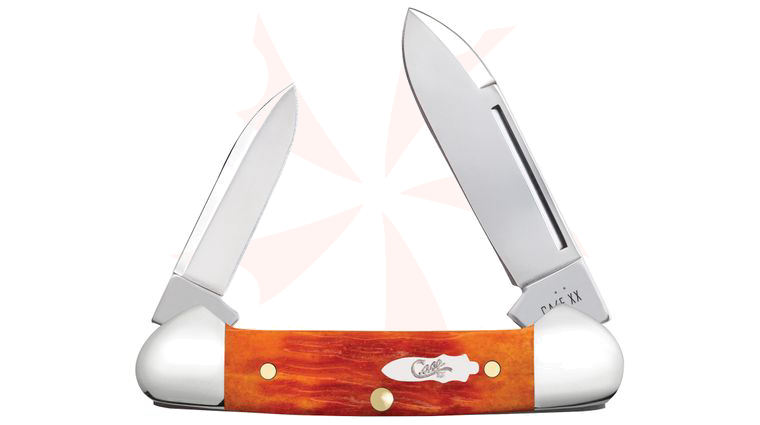 Case Crandall Jig Tequila Sunrise Bone Baby Butterbean Pocket Knife 2.75 inch Closed (62132 SS)