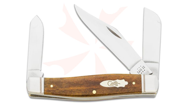 Case Smooth Antique Bone Large Stockman Pocket Knife 4.25 inch Closed (6375 SS)