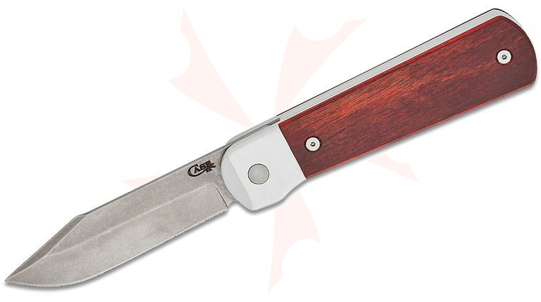 Case Bridgeline Series Longhouse Front Flipper Knife 2.87 inch CPM-20CV Clip Point Blade, Rosewood Handles with Aluminum Bolsters