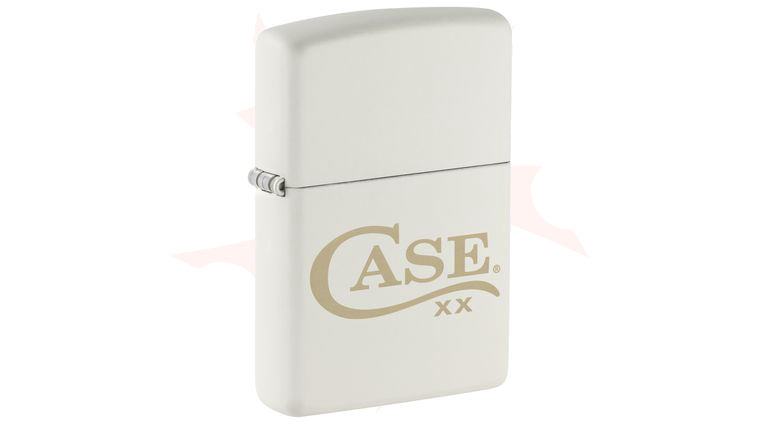 Case Zippo White Matte Light, Long Tailed Case Logo