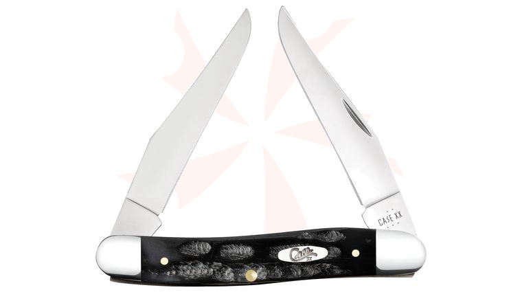 Case Jigged Buffalo Horn Muskrat Pocket Knife 3.88 inch Closed (MUSKRAT SS)