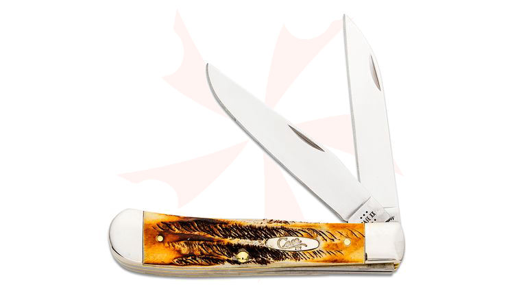 Case 6.5 Burnt Bone Stag Trapper 4.13 inch Closed (6.5254W SS) 