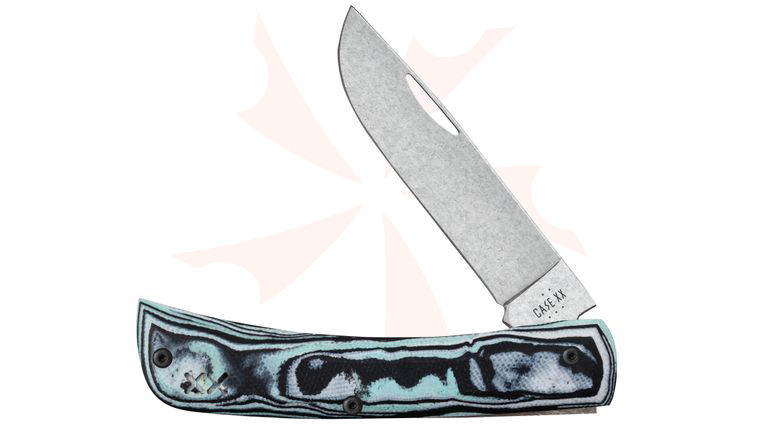 Case Crossroads XR Sodbuster Jr Smooth Seafoam Green Burl G10 Pocket Knife 3.63 inch Closed (XR10137C S35VN)