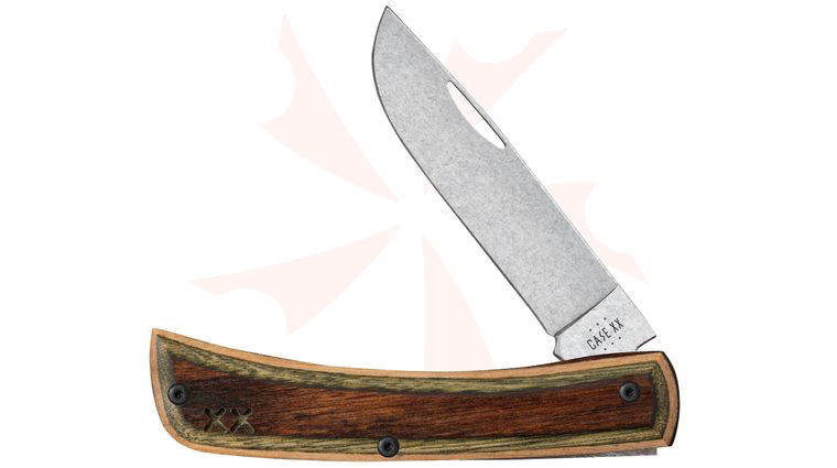 Case Crossroads XR Sodbuster Jr Slipjoint Pocket Knife 3.63 inch Closed, S35VN Stonewashed Skinner Blade, Smooth DymaLux Wood Camo Supreme Handles (XR7137 S35VN)