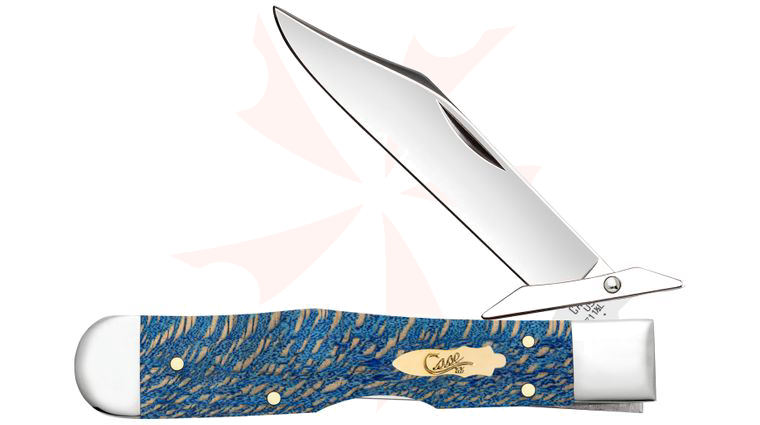 Case Smooth Blue Sycamore Wood Cheetah Cub Pocket Knife 3.5 inch Closed (711 1/2L SS)