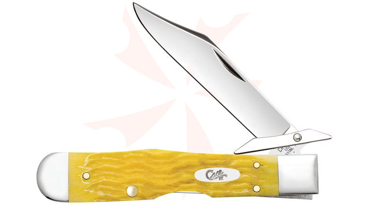 Case Platts Jig Yellow Bone Cheetah Cub Pocket Knife 3.5 inch Closed (611 1/2L SS)