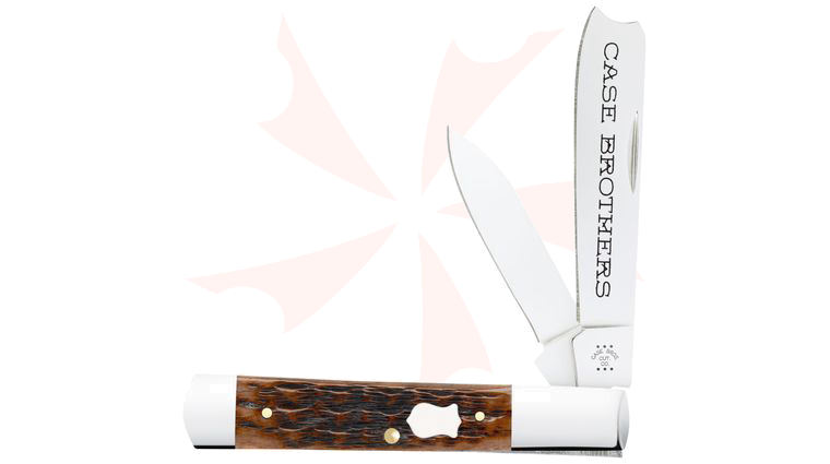 Case Russell Jigged Brown Bone Case Brothers Razor Pocket Knife 3.88 ...