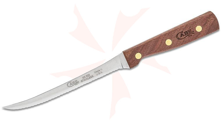 Case Household Cutlery 5-1/2 inch Tomato Slicer, Walnut Handles (XX628)