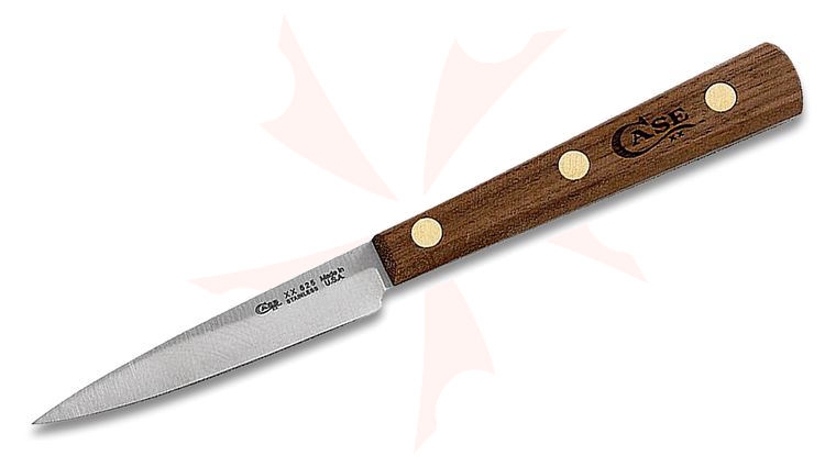 Case Household Cutlery 3 inch Spear Point Paring Knife, Walnut Handles (XX625)