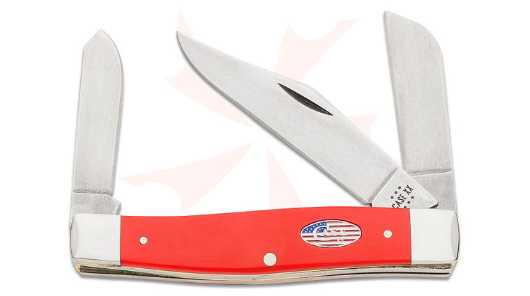 Case American Workman Red Synthetic Large Stockman Pocket Knife 4.25 inch Closed (4375 CS)