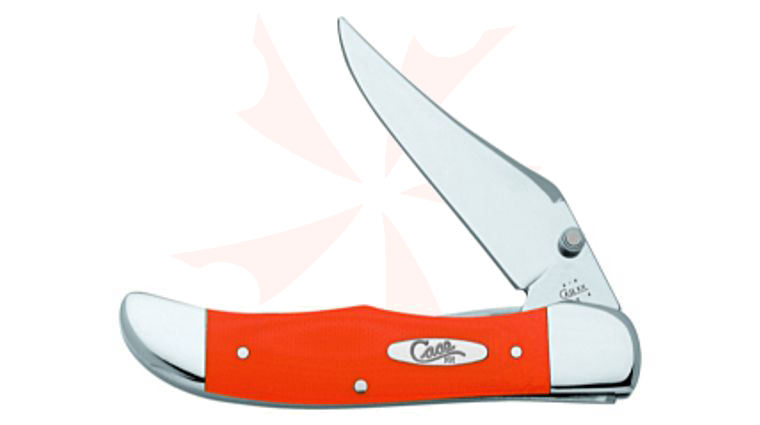 Case Orange G10 Mid Folding Hunter Clip Blade 101265LC SS