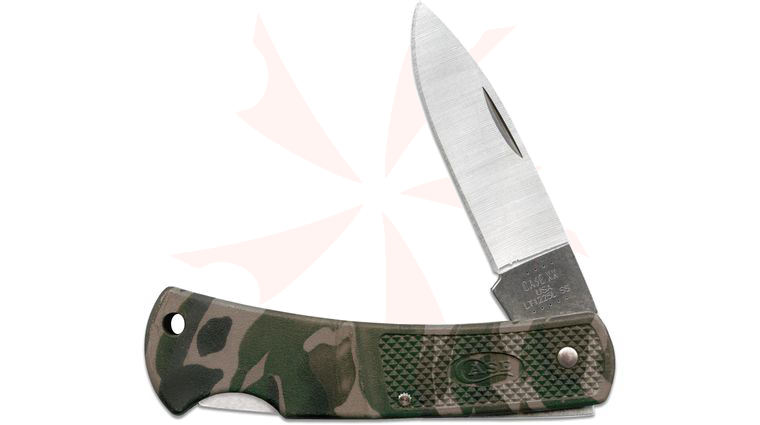 Case Caliber Small Camo Lockback 3 inch Closed (LT1225L SS)