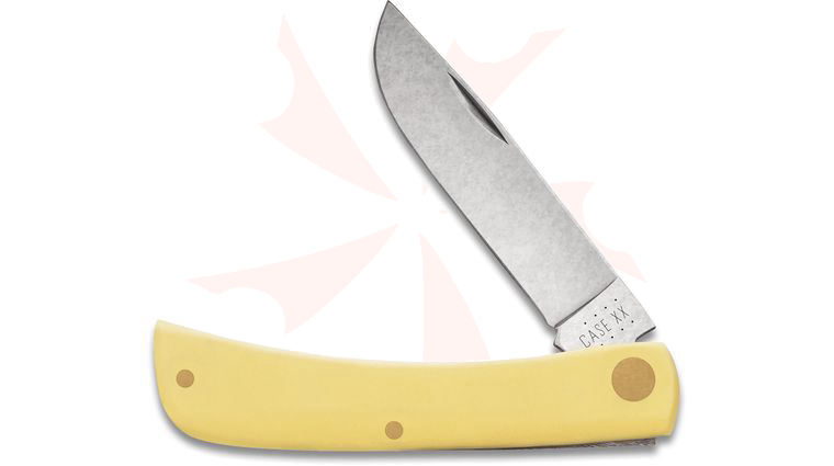 Case Sodbuster Jr. Pocket Knife 3.625 inch Closed, Yellow Synthetic Handles