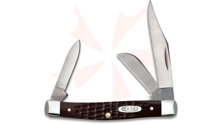 Case Work Series Small Stockman 2.625 inch Jigged Brown Synthetic Handles (6333 SS)